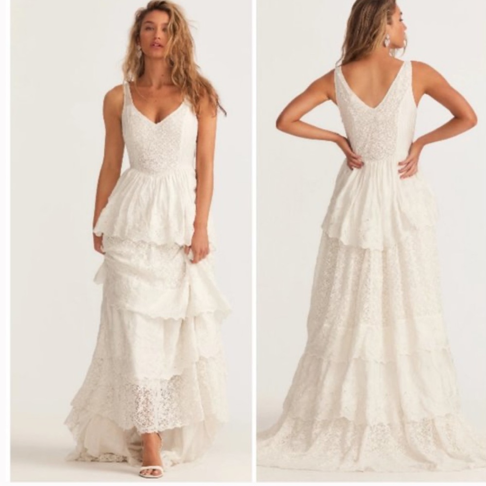 NWT LoveShackFancy Bridal Sarabi Gown in True White
